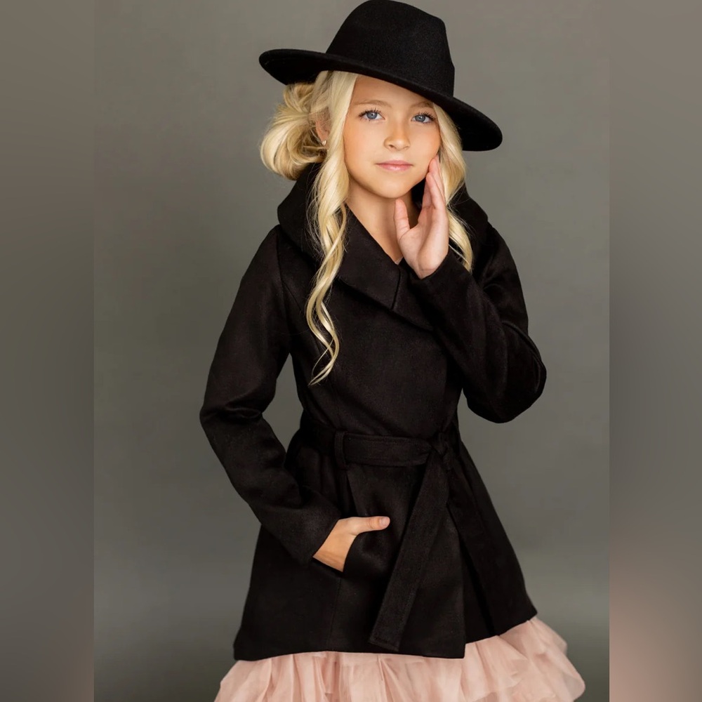 Joyfolie Girls Neve Black jacket Coat Size 14 New with tags